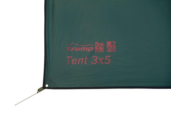 Тент туристичний Tramp Tent 3х5 зелений, тент трамп для кемпінгу, риболовлі, походу, навіс | Зображення 3