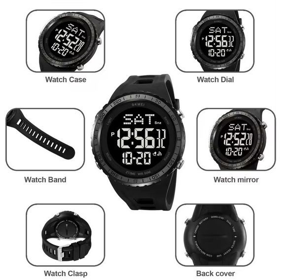 Часы для активных военных SKMEI 2192GNWT, Мужские спортивные часы с гарантией рыбака охотника HQ-49