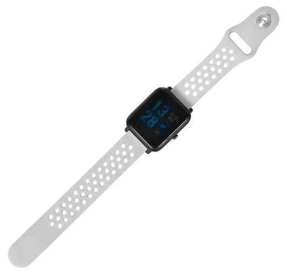 Спортивный ремешок Primo Perfor Sport для часов Xiaomi Amazfit Bip/Bip Lite/Amazfit Bip GTS - Grey&White | Зображення 3