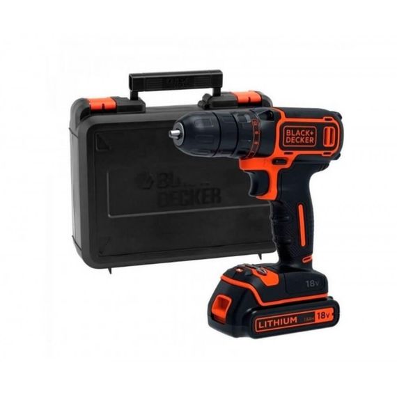 Дрель-шуруповерт аккумуляторная BLACK+DECKER BDCDC18KB | Зображення 2