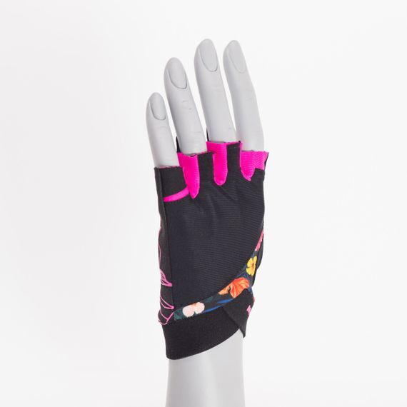Рукавички для фітнесу MadMax MFG-770 Flower Power Gloves Black/Pink M | Зображення 2