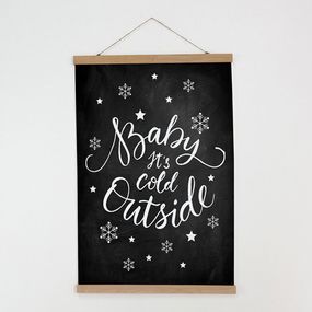 Тканинний постер на стіну Baby it's cold outside 60х93 см (TPSR_23NY018)