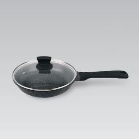 Сковорода антипригарна з кришкою Maestro Granite 24 см MR-1225-24 алюмінієва для всіх плит