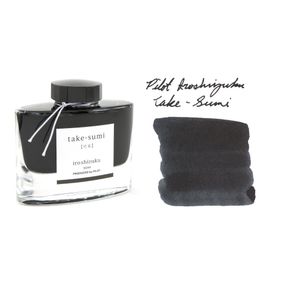 Элитные чернила для перьевых ручек Pilot Iroshizuku Ink 50мл, черный (take-sumi/бамбуковый уголь)