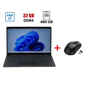 Ультрабук-трансформер Б-класс Dell Latitude 7430 / 14" (1920x1080) IPS / Intel Core i7-1265U (10 (12) ядер по 3.6 - 4.8 GHz) / 32 GB DDR4 / 480 GB SSD / Intel Iris Xe Graphics / WebCam б/у + Подарок Беспроводная мышь HOCO GM28
