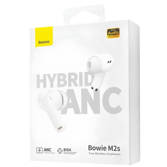Беспроводные TWS наушники Baseus Bowie M2s (NGTW350102) Moon White | Зображення 3