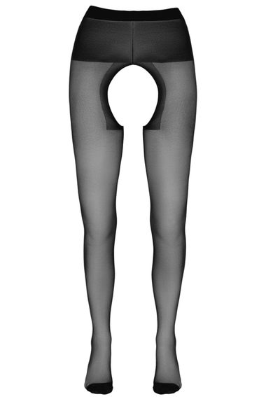 Колготки з вирізом 2510030 Cottelli Collection Crotchless Tights Чорні 1 | Зображення 3