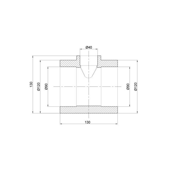 Трійник PPR Thermo Alliance 90х40х90 DSC120 | Зображення 1
