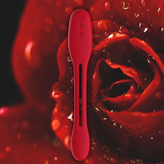 Гибкий вибратор для пар Every Night Toys Flexible с двумя моторчиками, красный Sex Aura | Зображення 3