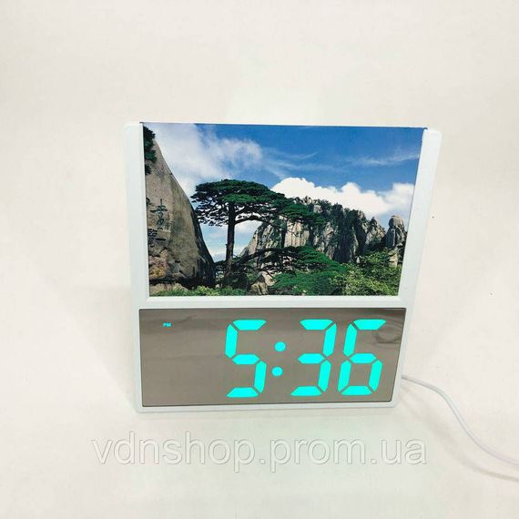 Сучасний годинник з LED підсвічуванням DS-6608, Електронний годинник з функцією підсвічування WN-40 | Зображення 1