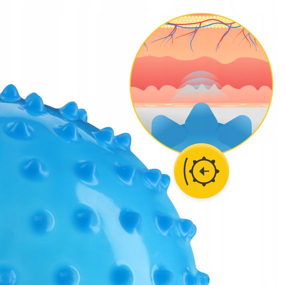 М'яч для пілатесу, йоги, реабілітації 4FIZJO 20 см (масажний) Blue (P-5905973402354) | Зображення 2