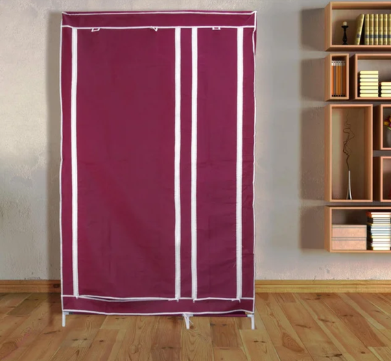 Тканевый шкаф складной STORAGE WARDROBE KM-105 на 2 секции (106х45х170 см), органайзер для одежды | Зображення 5