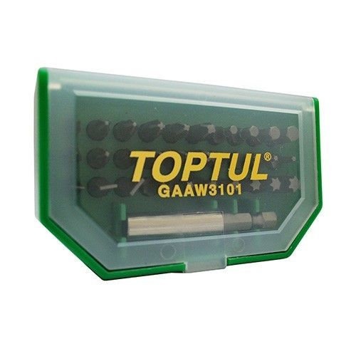 Набір біт для шурупокрута 31ед. TOPTUL 1/4" SL;PH;PZ;TORX;HEX + магнітний тримач GAAW3101 | Зображення 2