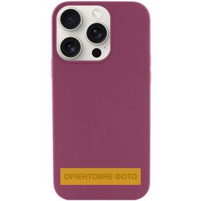 Чохол Silicone Case (AA) NO LOGO with MagSafe для Apple iPhone 17 (6.3") Бордовий / Plum