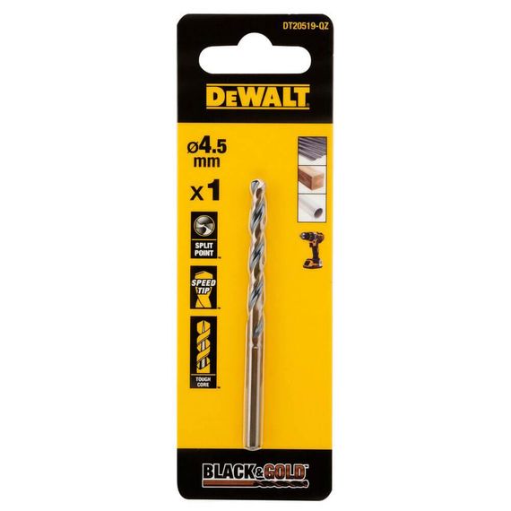 Свердло по металу 4,5мм Black & Gold DeWALT DT20519