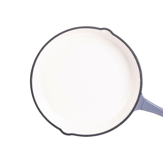 Набір чавунного посуду для приготування 3 каструлі та сковорода з емальованим покриттям Сірий HP-1-5 | Зображення 5