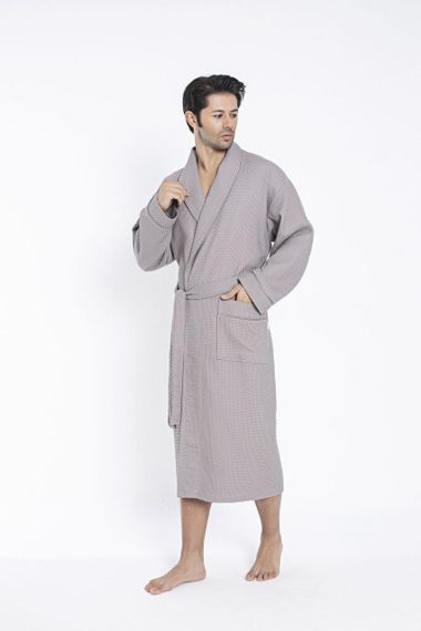Чоловічий халат Nusa 22655 сірий XL