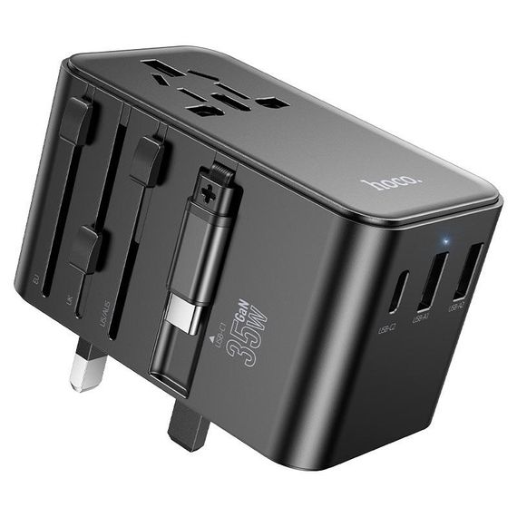 Мережевий фільтр HOCO AC18A на 1 розетку + 2 USB + USB-C, 35W, кабель 1, 5 м | Зображення 1
