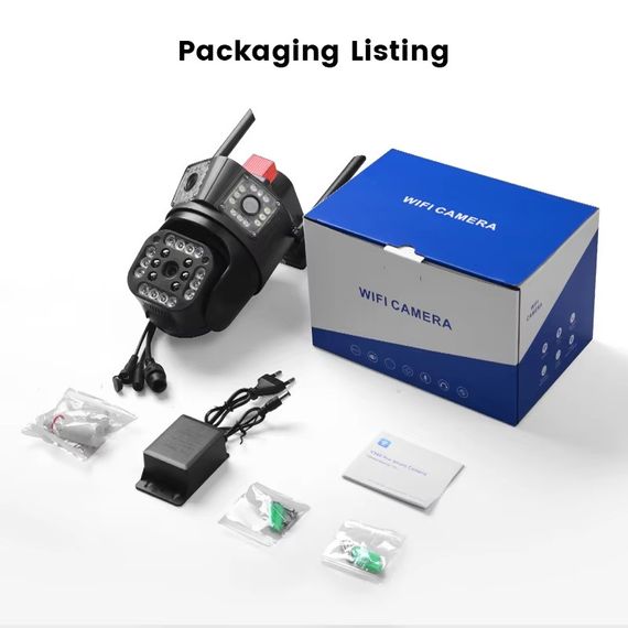 Зовнішня IP Камера 3 Лінзи WiFi Поворотна TOX WS-Q204V V380 PRO | Зображення 6