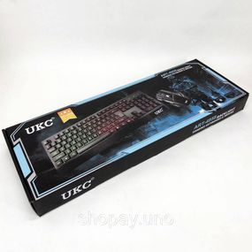 Клавіатура+мишка UKC з LED підсвічуванням від USB M-710, клавіатура ігрова з підсвічуванням та мишкою HS-70