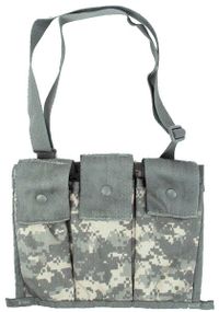 Подсумок тактический для трех магазинов М16, M4 Molle II Bandoleer Ammunition Pouch пиксель