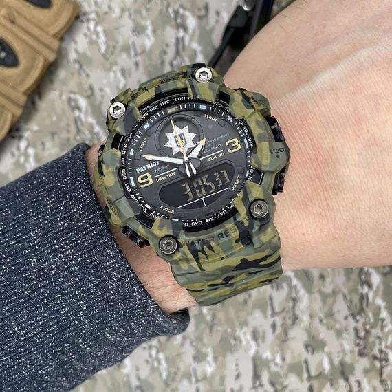 Годинник наручний Patriot 001CMGRPO Поліція Зелений камуфляж + Коробка. | Зображення 3