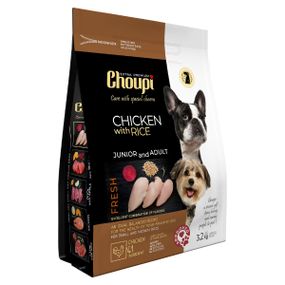 CHOUPI сухий корм для собак малих та середніх порід 3,2 кг, Курка з Рисом