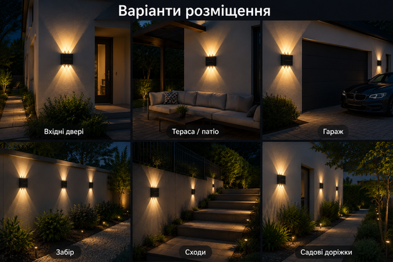Світильник на сонячній батареї / Фасадний ліхтар 6 LED | Зображення 2