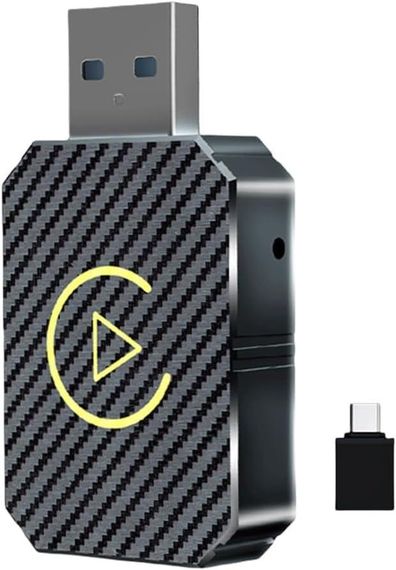 CarPlay Android Auto Бездротовий адаптер 2-в-1 з WiFi Bluetooth, Карплей для авто iOS 10+ Android 11+ USB