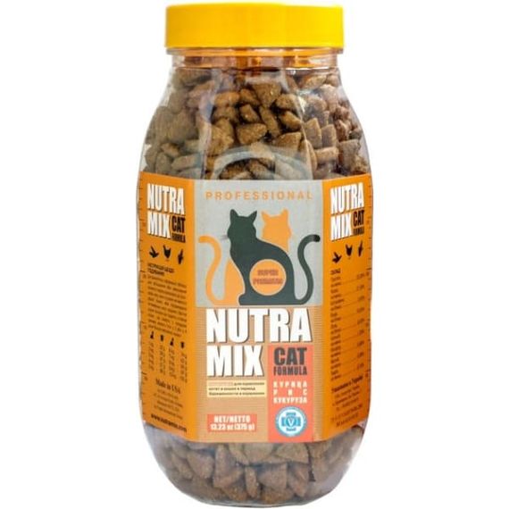 Nutra Mix Professional (оранжевая) Корм для кошек. Для беременных (куриное мясо, рис и кукуруза) 375 г.