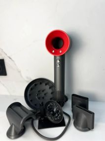 Фен Super Hair Dryer Червоний з іонізацією та турборежимом 5 насадок (Y-1)