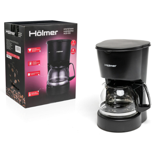 Кавоварка електрична крапельна 600W 600мл чорний HCD-012 Holmer | Зображення 3
