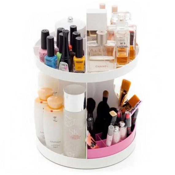 Круглий білий органайзер для косметики і прикрас Style Classic Fashion | Зображення 4