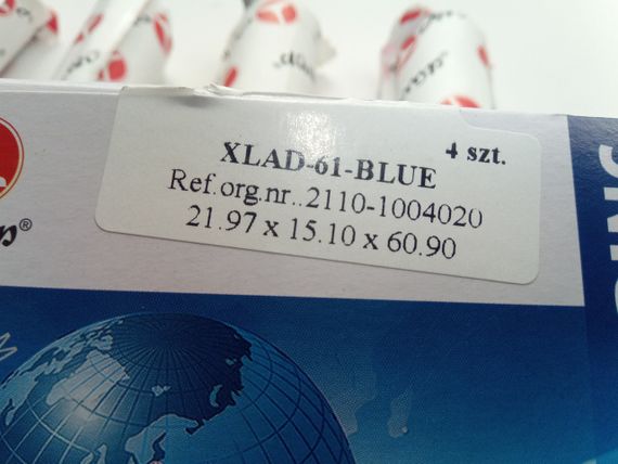Пальці поршневі ВАЗ 2108, AMP (XLAD-61-BLUE) сині к-т 4 шт. (2108-1004020) | Зображення 1
