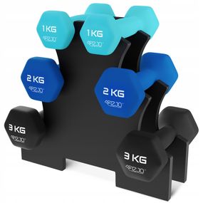 Набір вінілових гантелей 4FIZJO Classic 12 кг зі стійкою (P-5905973403238)