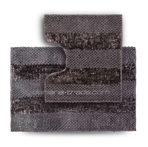 Набір килимків для ванної 2шт: 55*50см+55*80см Матрас попільний Дариана