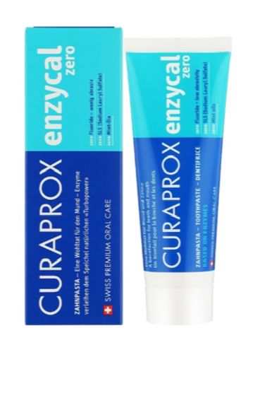 Зубна паста ферментна Curaprox Enzycal Zero без фтору, 75 мл., RDA - 60 | Зображення 1