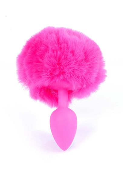 Анальна пробка - Bunny Tail Silicone Pink Plug Pink | Зображення 1