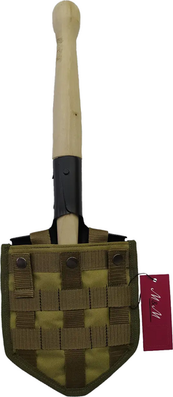 Саперна лопата М&М МСЛ50 Чорна в чохлі з MOLLE 1 Coyote Койот (213360) | Зображення 1
