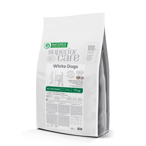 Корм Nature's Protection Superior Care White Dogs Insect All Sizes and Life Stages сухий із білком комах для собак із білою вовною на всіх стадіях життя 10 кг