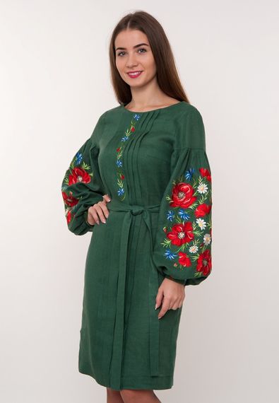 Платье вышиванка взрослое маки