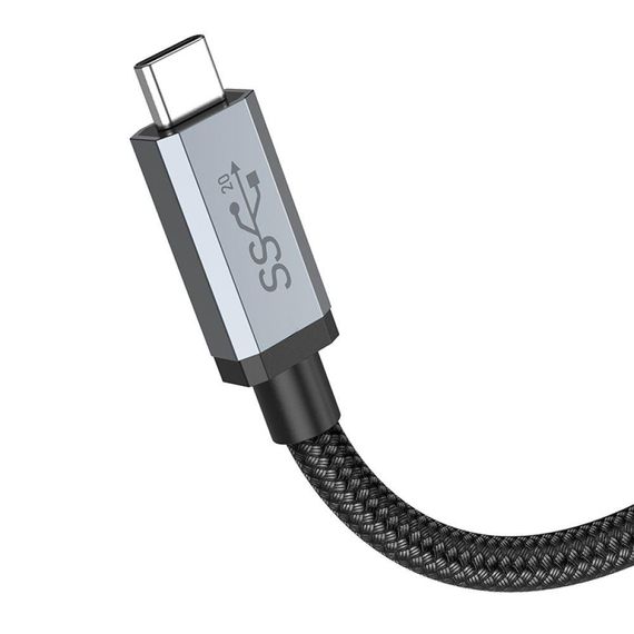 Кабель USB Hoco US06 USB3.2 20Gbps 100W 4K 60Hz 2m Type C to Type C Колір Чорний | Зображення 4