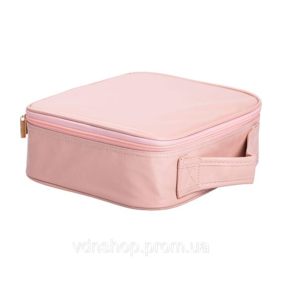 Органайзер косметичка з еко шкіри з дзеркалом та підсвічуванням 26×22×9 см HP-10-2AP | Зображення 6