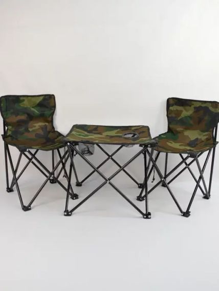 Набір для пікніка стіл та стільці 2шт у сумці / Туристичний столик зі стільцями / Складаний стіл та стільці | Зображення 2