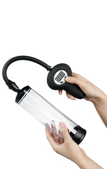 Автоматична помпа з цифровим манометром Penis Pump Men Digital прозорий Sex Aura | Зображення 2