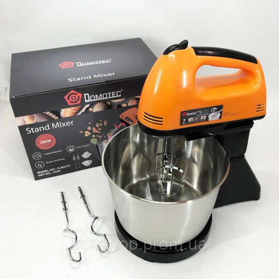 Міксер зі швидкостями і насадками Domotec R6637O 250 W, Міксер для хлібного тіста TV-36 | Зображення 8