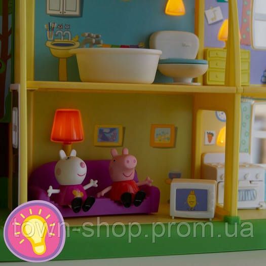 Игровой набор Peppa - Коттедж Пеппы День-ночь (3 фигурки, свет, звук) | Зображення 5