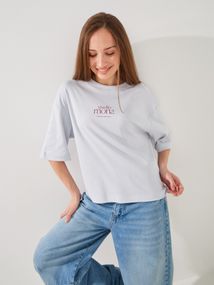 Футболка з принтом жіноча GENUA G01137-0041 S Блакитний shop (2000999606588)