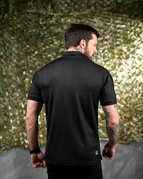 Тактическая футболка PATRIOT поло полиция черная  ВТ7422 | Зображення 2