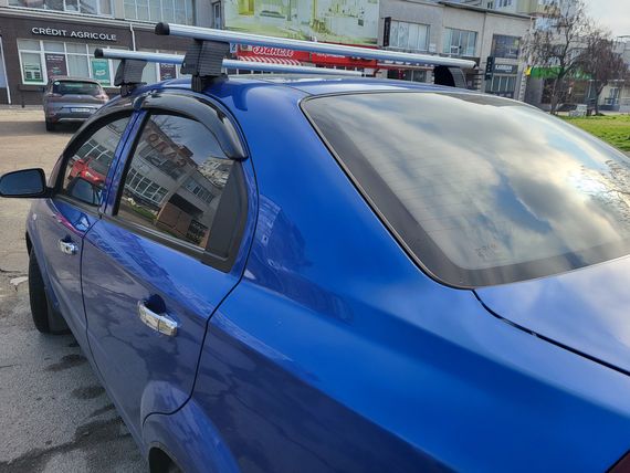 Перемички на гладку дах (2 шт, Asaf V4) для Chevrolet Aveo T250 2005-2011 рр | Зображення 3
